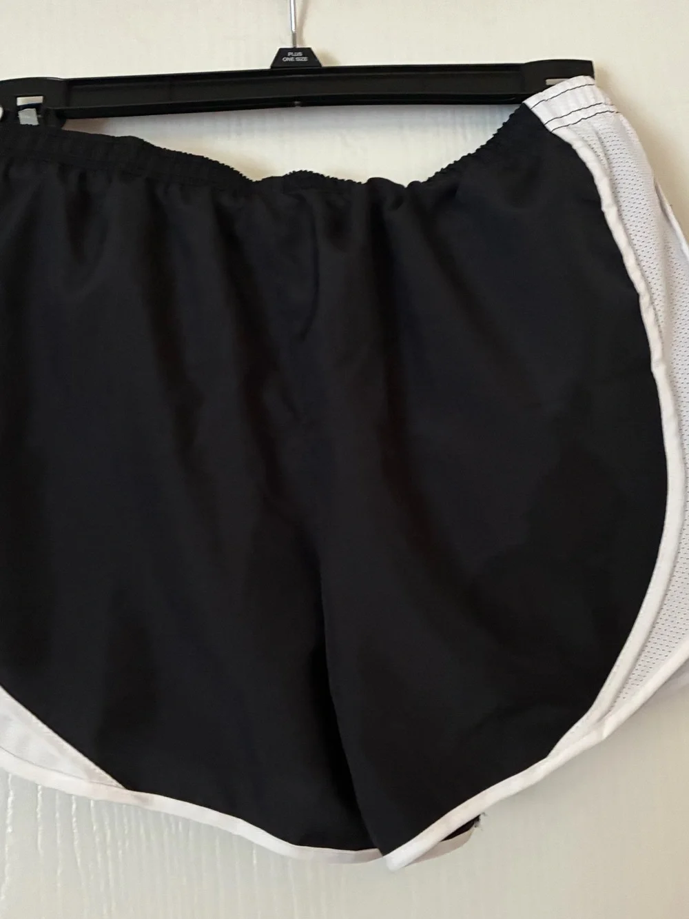 Nike Girls L Black Athletic Shorts with White Trim and inner panty NWT
